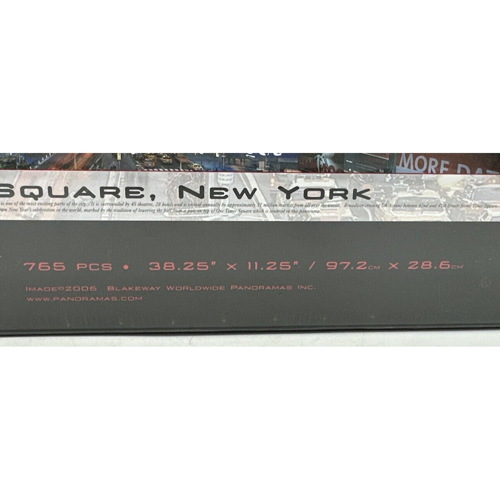 NEW Times Square Jigsaw Puzzle 750 Pieces New York Panoramic 3 Ft Wide - Picture 8 of 11